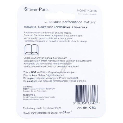 Philips Norelco elektromos borotvához körkés - HQ156 & HQ167 - Utángyártott