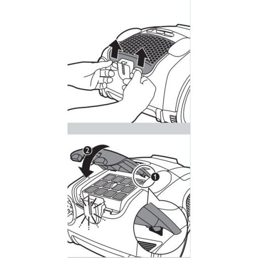 Philips EasyLife porszívóhoz bemeneti HEPA szűrő - Szivacs nélkül - Utángyártott