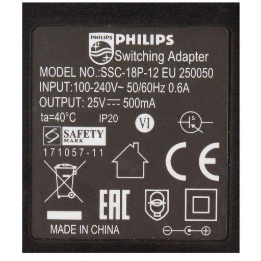Philips PowerPro (Aqua, Duo) porszívóhoz hálózati adapter - 25V, 500mA