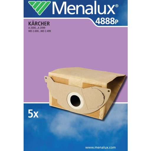 Karcher porszívóhoz papír porzsák - Menalux 4888P - 5 darab zsák