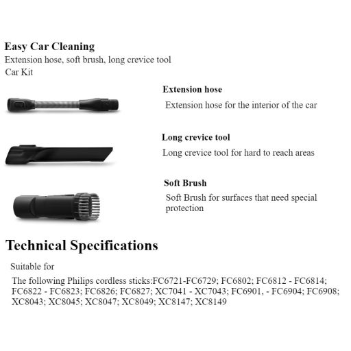 Philips SpeedPro vezeték nélküli porszívóhoz autós szett - FC8093/01