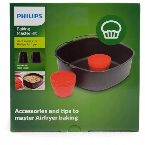 Philips HD9945/01 XL-es sütőkészlet: tepsi + 9 darab muffincsészék