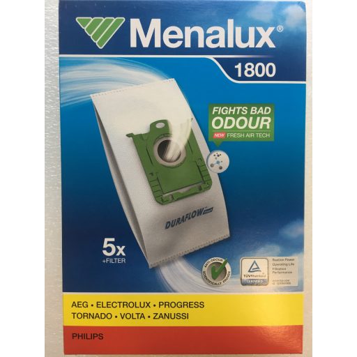 Menalux 1800 Duraflow SBAG szintetikus porzsák - 5 darab zsák + 1 filter